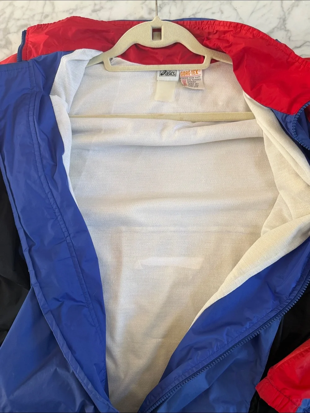 Vintage Asics Sz L Windbreaker Mens Goretex Full Zip Lightweight Jacket 90s